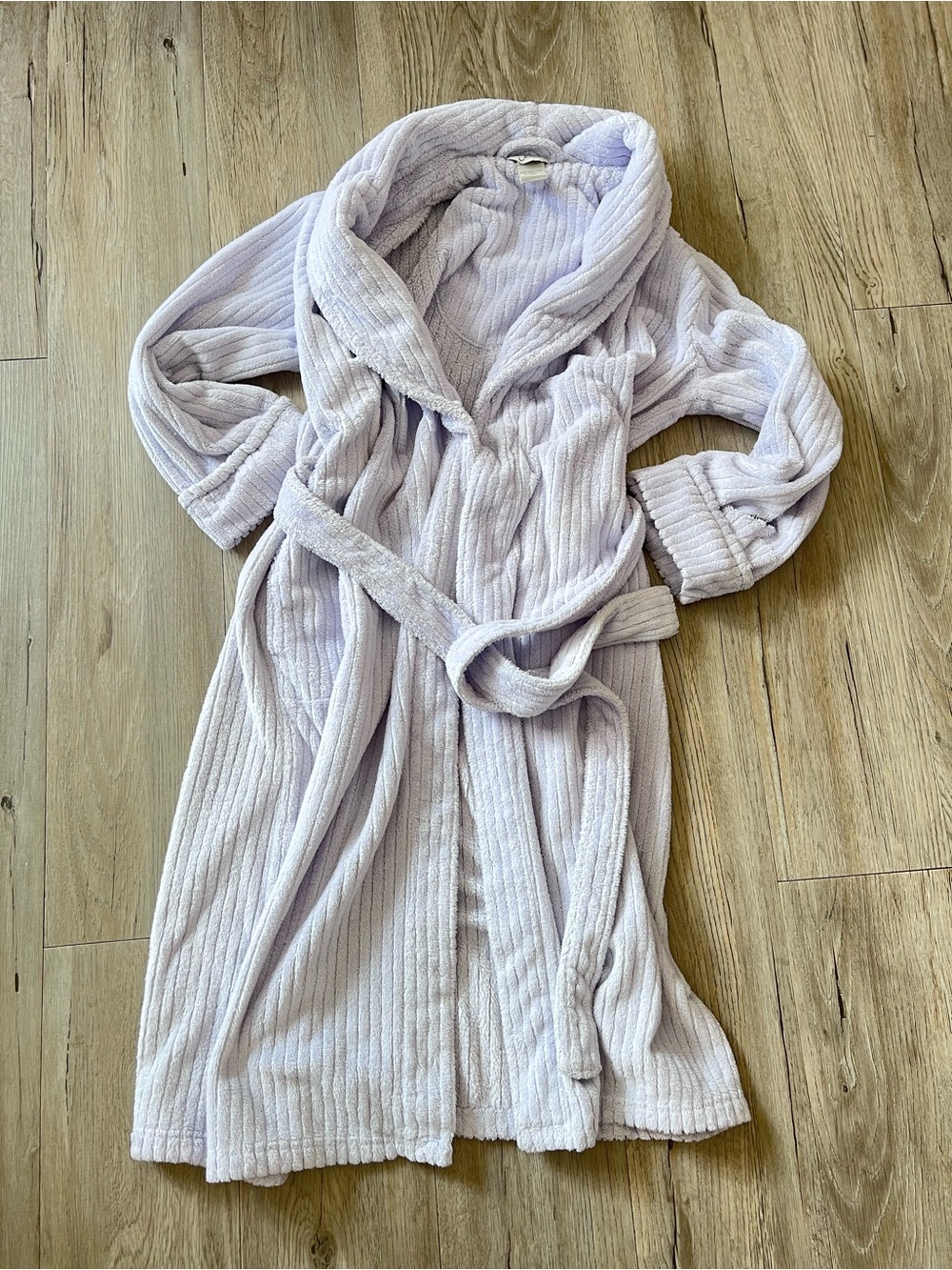 Jessica Plush Ribbed Robe - Light Lavender